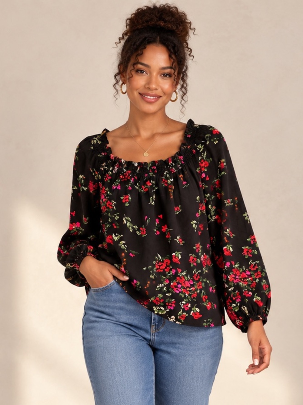 🎉5 for $45🎉 NWT Time and true top blouse shirt size M